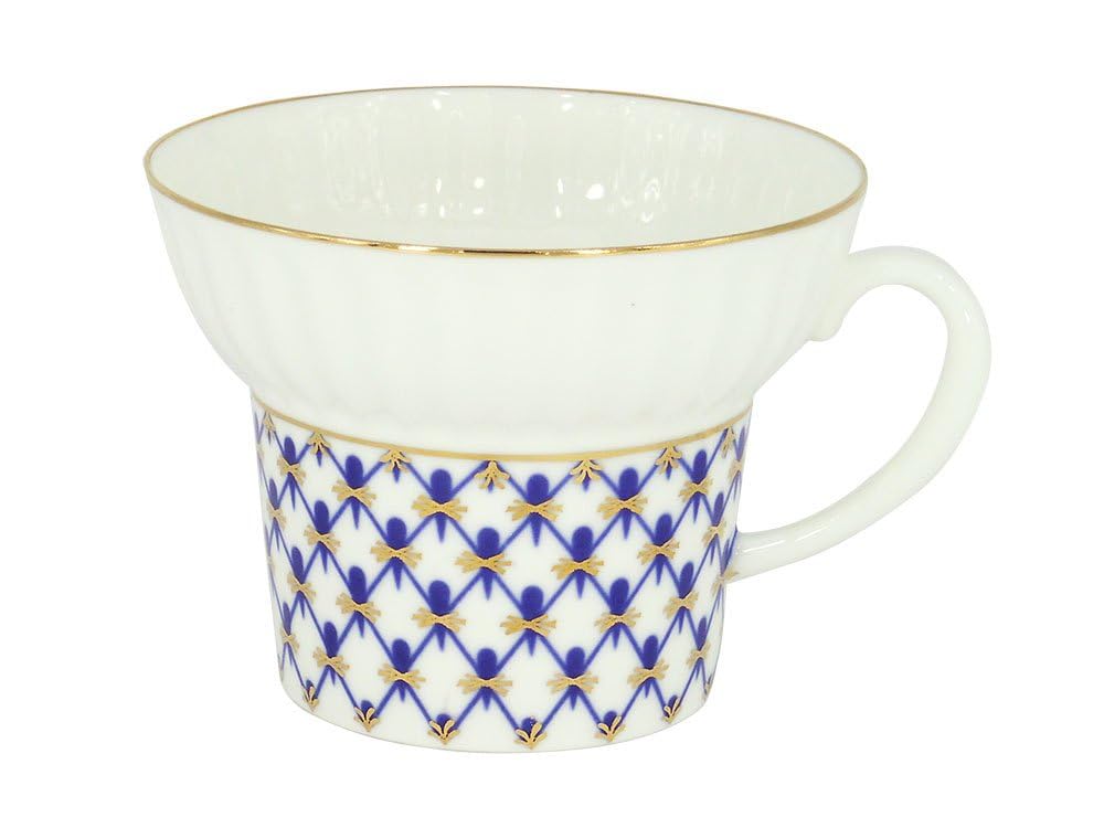 Amazon.co.jp: Lomonosov磁器ボーンチャイナコバルトNet TeaセットCup